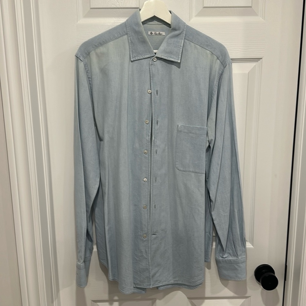 Loro Piana Made in Italy Light Blue Shirt - Large